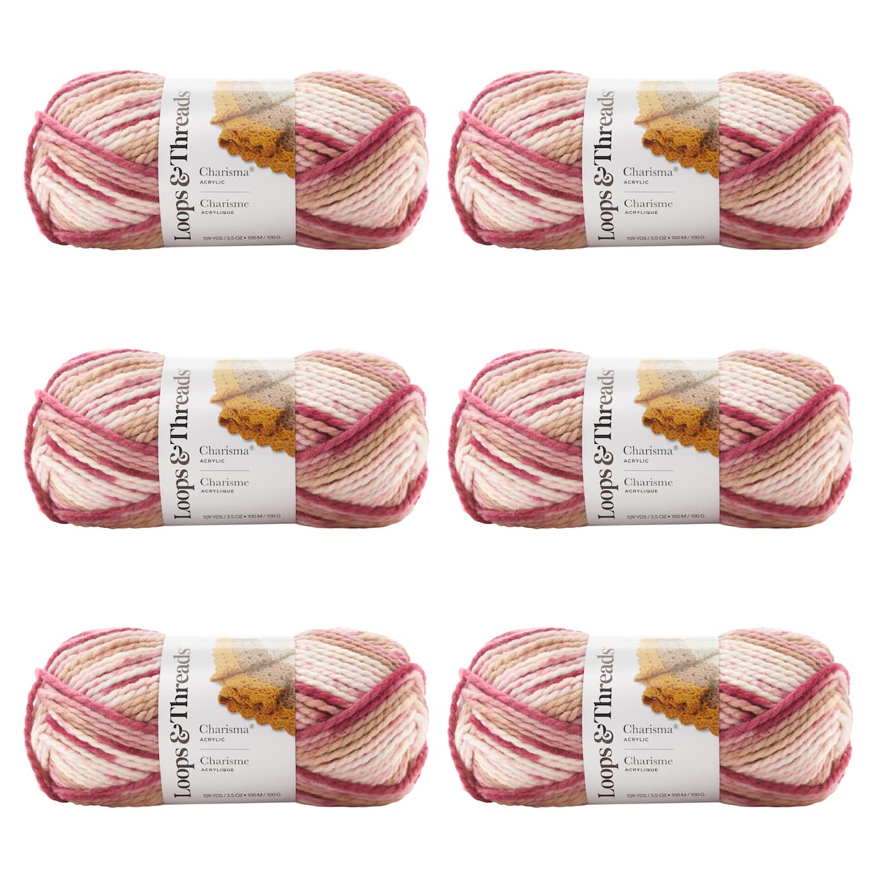 6 Pack: Charisma® Yarn by Loops & Threads®